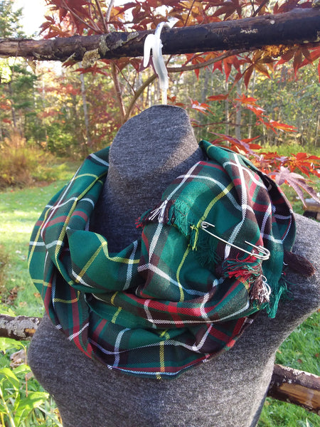 Infinity Scarf with Kilt Pin