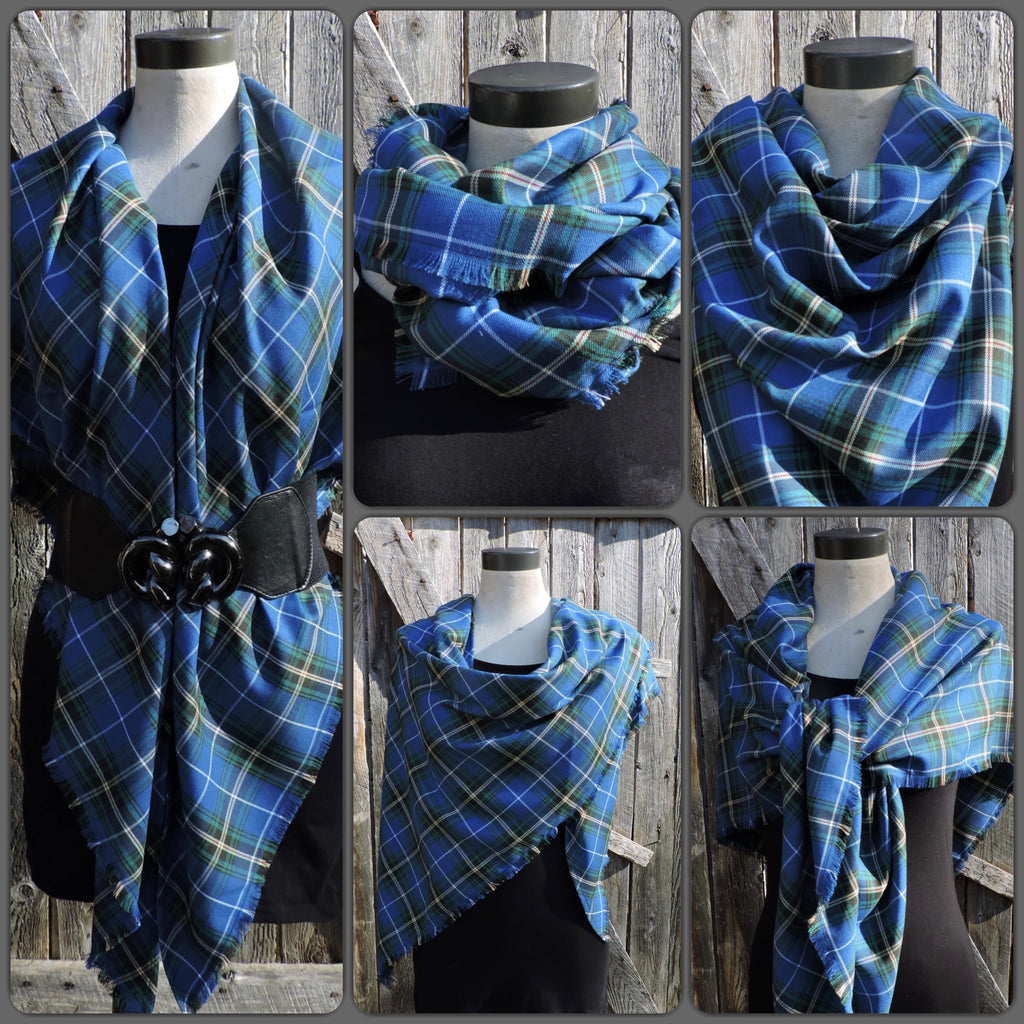 Half Shawl~ 100% Wool Tartan