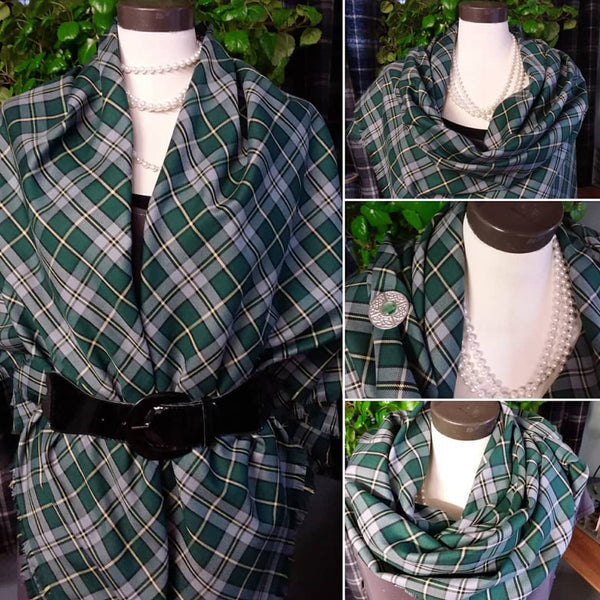 Half Shawl~ 100% Wool Tartan