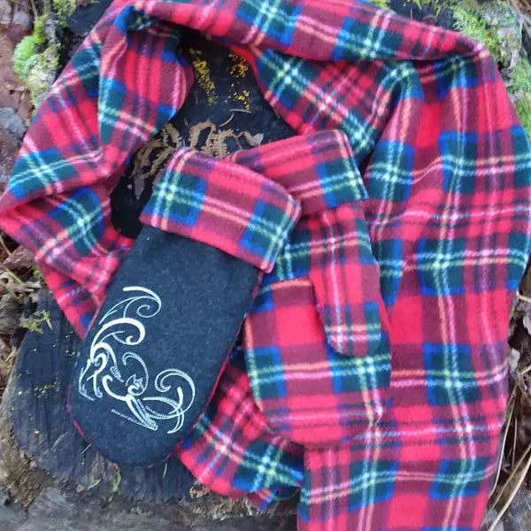 Mittens~ Fleece with Embroidery