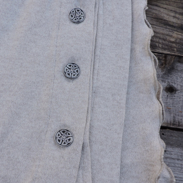 Knit Button Shawl with Pewter Buttons New 2025 Colours!