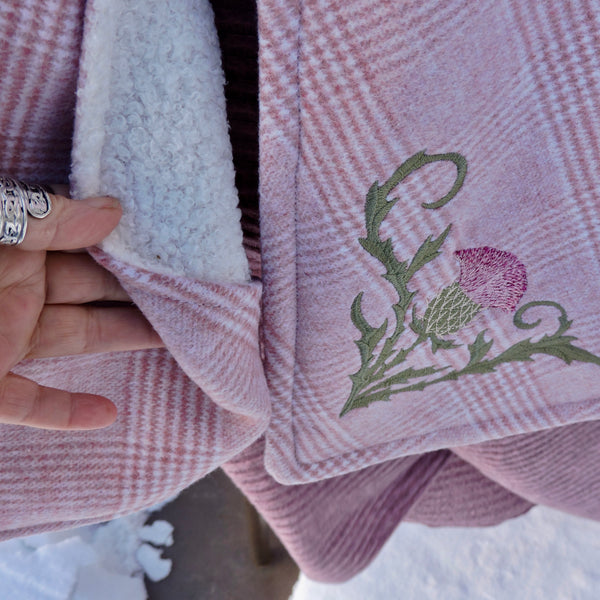 Woven Melton with Sherpa & Thistles
