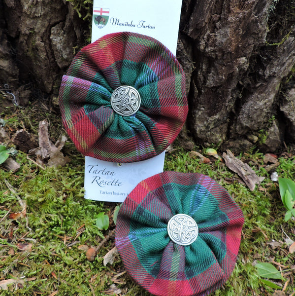 Tartan Rosette Brooch ~ Bulk Custom Branded