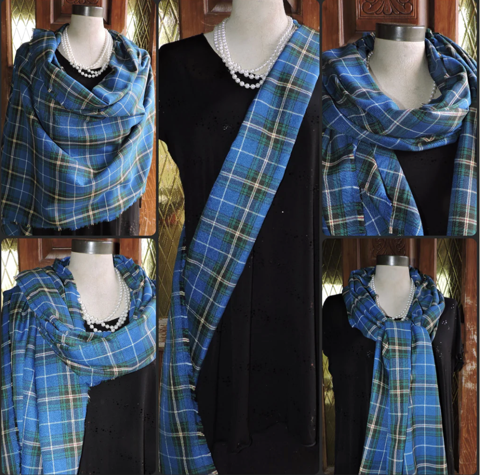 Emma 100% Cotton Tartan Blanket Scarf AB