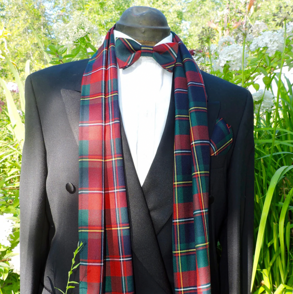 Bow Tie~Clip-on Clan Tartan 100% Wool