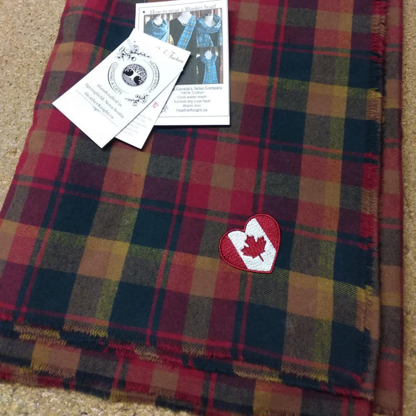 Oh Canada Cotton Tartan Blanket Scarf