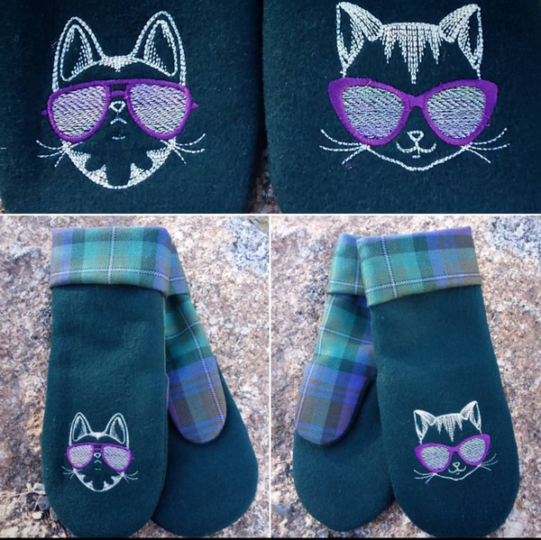 Embroidered Speciality Tartan Mittens